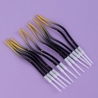 Свечи для торта "Серпантин", 12  шт, градиент золотой и черный