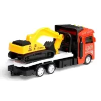 Машина пласт. "Автоперевозчик", 20 см, свет-звук, инерц., подв. дет., экскаватор в компл. 2054256-R