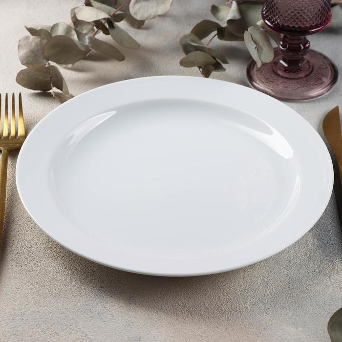 Тарелка &laquo;Бельё&raquo;, d=24 см, белая, фарфор