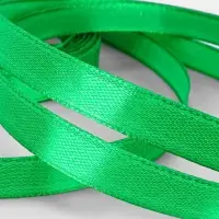 Лента атласная, 10 мм &times; 23 &plusmn; 1 м, цвет зелёный №19