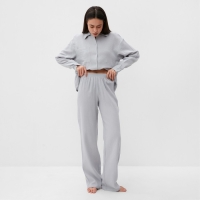Пижама женская (рубашка и брюки) KAFTAN "Basic" размер 40-42, цвет серо-голубой Пижама женская (рубашка и брюки) KAFTAN "Basic" размер 40-42, цвет серо-голубой