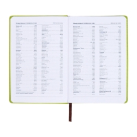 Ежедневник недатированный, А5, 140л, клетка, обл.кожзам, с хлястиком, Цветы, зеленый