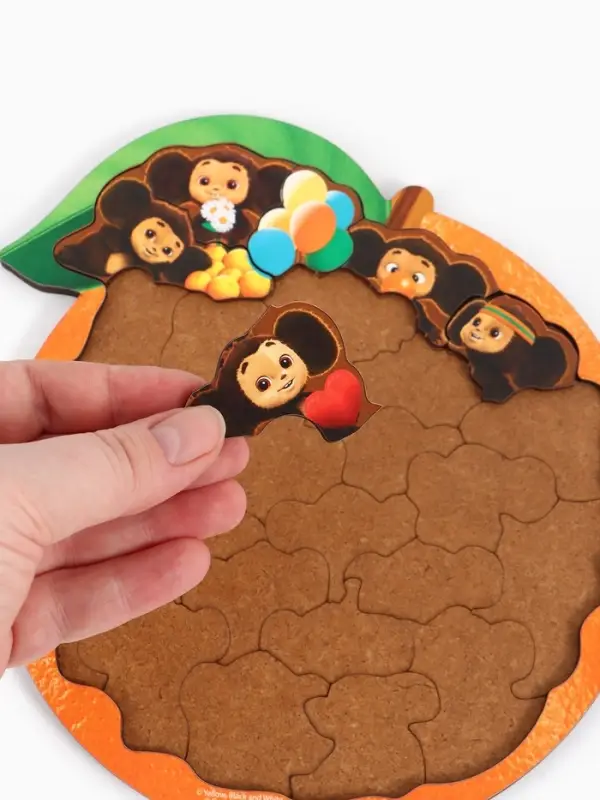 Чебурашка деревянный пазл, 26 деталей