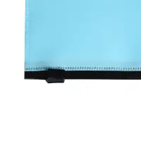 Папка-конверт на ZIP-молнии A5, 150 мкм, Calligrata Pastel, прозрачная, чёрная молния, голубая