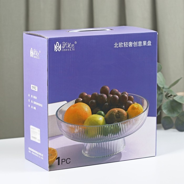 Ваза для фруктов &laquo;Камелия&raquo;, 26,3&times;11 см, цвет прозрачный