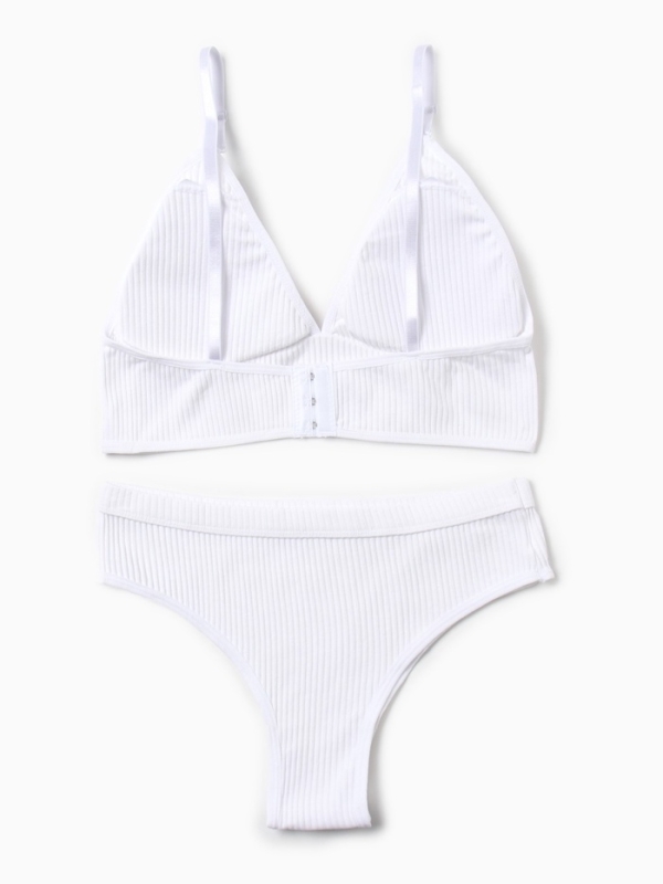 Комплект женский (топ, трусы) цвет белый, размер 46-48