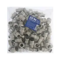 Ниппель переходной ZEIN, 3/8" х 1/2", наружная резьба, нержавеющая сталь, фасовка 100 шт.