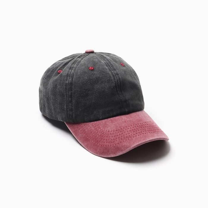 Кепка мужская MINAKU, цвет черный/малиновый, р-р 56-58 Кепка мужская MINAKU, цвет черный/малиновый, р-р 56-58