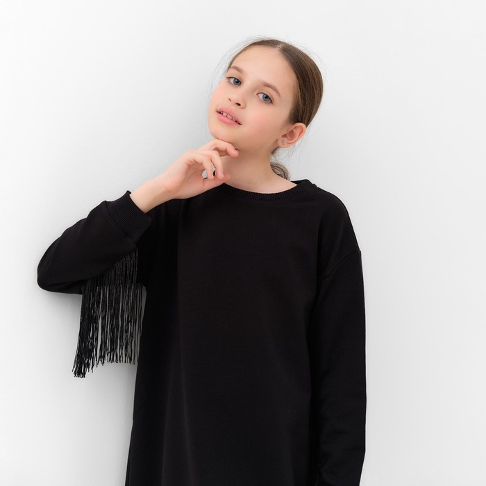 Платье для девочки MINAKU, цвет чёрный, рост 140 см Платье для девочки MINAKU, цвет чёрный, рост 140 см