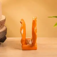 Салфетница "Цветок" керамика, цв. оранжевый, 12х5х10 см