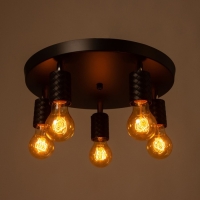 Спот "Скин" 5хЕ27 40Вт черный 38х38х16см Спот "Скин" 5хЕ27 40Вт черный 38х38х16см