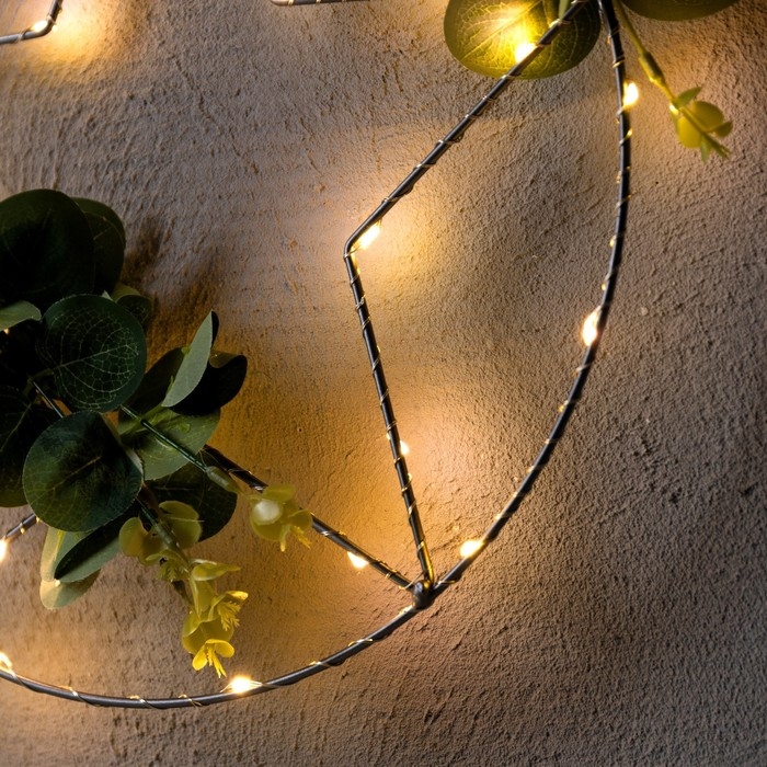 Светодиодная фигура &laquo;Звезда&raquo; 31 см, металл, батарейки ААх2 (не в комплекте), свечение тёплое белое