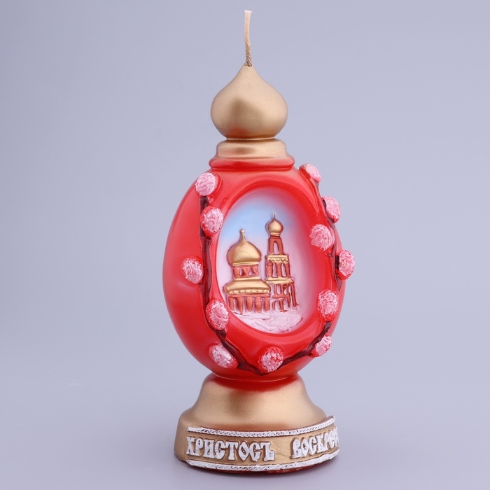 Декоративная свеча «Пасхальное яйцо с храмом»» Декоративная свеча «Пасхальное яйцо с храмом»»