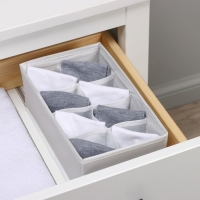 Органайзер для хранения белья LaDо́m, 8 ячеек, 24&times;14&times;10 см, цвет серый