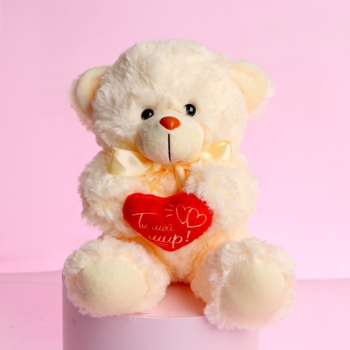 Мягкая игрушка &laquo;Ты - мой мир!&raquo;, медведь, цвета МИКС