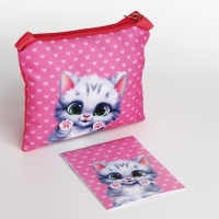 Набор подарочный для девочки "Котенок", сумка, блокнот Набор подарочный для девочки "Котенок", сумка, блокнот