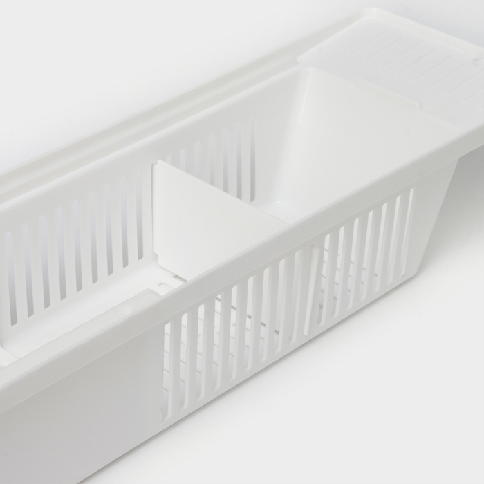 Полка на ванну Toys, 57-89 см, цвет снежно-белый