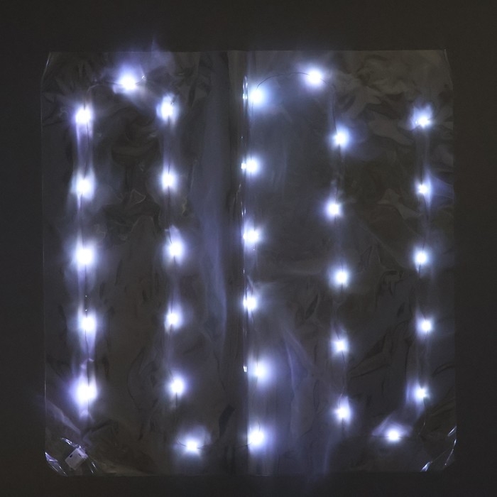 Плёнка упаковочная с гирляндой &laquo;Холодный белый&raquo;, 60 х 60 см