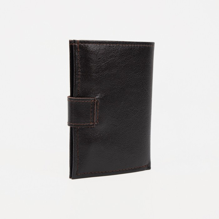 Портмоне мужское на кнопке, отдел для автодокументов, цвет коричневый Портмоне мужское на кнопке, отдел для автодокументов, цвет коричневый