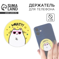 Попсокет для телефона &laquo;What?&raquo;, d= 4 см