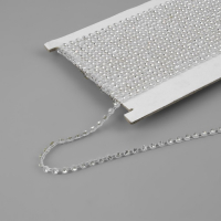 Стразы на нитях, 4 мм, 9 &plusmn; 1 м, цвет прозрачный