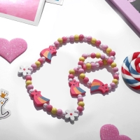 Набор детский &laquo;Выбражулька&raquo; 2 предмета: бусы, браслет, звезда-радуга, цветной