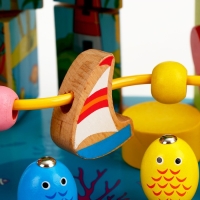 Логический центр 3 в 1 Стучалка + Рыбалка + Серпантинка &laquo;Море&raquo; 16 &times; 26 &times; 13,5 см