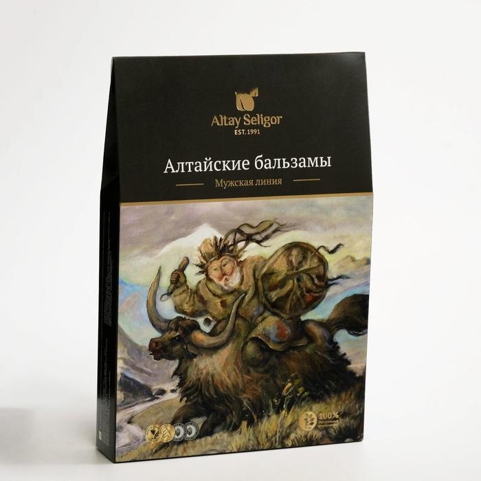 Подарочный набор &laquo;Мужской&raquo;: бальзам &laquo;Витязь&raquo;, бальзам &laquo;Эдем&raquo; на меду, 2 флакона по 100 мл