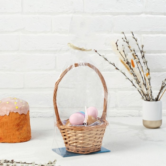 Пакет "Подарочный", с жестким дном, МИКС, 11 х 17 х 55 см