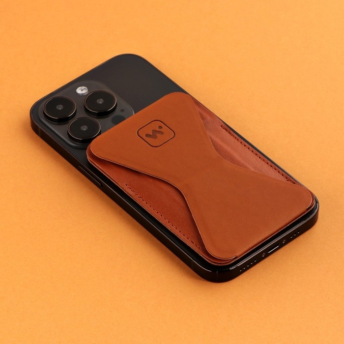 Магнитный кошелёк-подставка Windigo, поддержка Magsafe, для iPhone 12/13/14/15, кленовый коричневый Магнитный кошелёк-подставка Windigo, поддержка Magsafe, для iPhone 12/13/14/15, кленовый коричневый