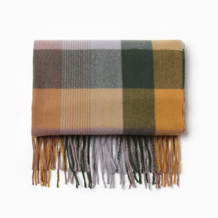 Шарф зимний с кистями MINAKU 65*180 + 8 см клетка Шарф зимний с кистями MINAKU 65*180 + 8 см клетка