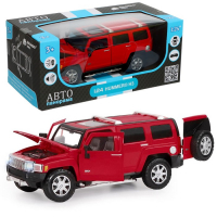 Машина металлическая Hummer H3 1:24 открываются двери, капот, свободный ход колёс, световые и звуковые эффекты Машина металлическая Hummer H3 1:24 открываются двери, капот, свободный ход колёс, световые и звуковые эффекты