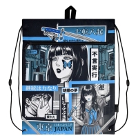 Мешок для обуви с карманом 480 х 360 мм, Феникс, с ручкой "Девушка"