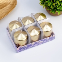 Свеча "Столбик", золотая, 5,5&times;8см