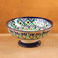 Конфетница Риштанская Керамика 12см, микс