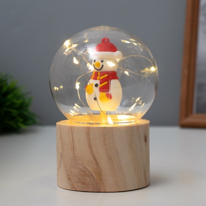 Ночник &laquo;Шар-снеговик&raquo; LED 3хAG10 шар 8см 6,5х6,5х11,5см