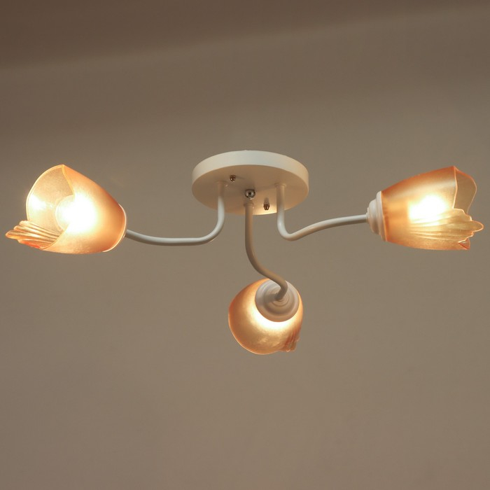 Люстра 1341001/3BR E27 15Вт белый-коричневый BayerLux