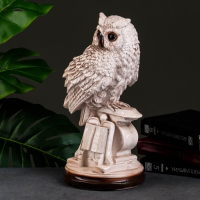 Фигура "Сова с книгой на подставке" 18х21х34см состаренная