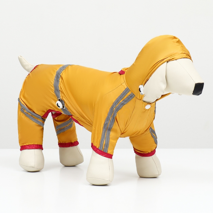 Комбинезон для собак, демисезонный, размер L (ДС 28-30, Ог 43-45, ОШ 31-33 см), жёлтый Комбинезон для собак, демисезонный, размер L (ДС 28-30, Ог 43-45, ОШ 31-33 см), жёлтый