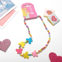 Бусы детские &laquo;Выбражулька&raquo; бабочки матовые, 40 см, цветные