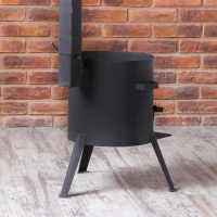 Печь под казан 8 л D=32 см, с дымоходом, с дверцей Печь под казан 8 л D=32 см, с дымоходом, с дверцей