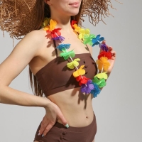 Ожерелье гавайское &laquo;Пушистик&raquo;, многоцветное