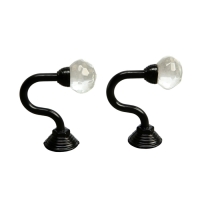 Крючок для штор KS007 CAPPIO, однорожковый, цвет черный, 2 шт Крючок для штор KS007 CAPPIO, однорожковый, цвет черный, 2 шт