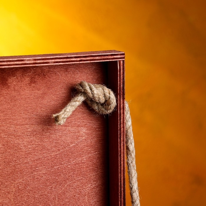 Подарочный ящик 34&times;21.5&times;10.5 см деревянный 3 отдела, с крышкой, светло-коричневый