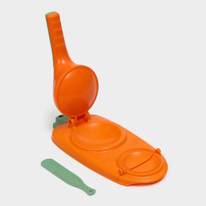 Форма для лепки вареников Доляна, 23&times;12&times;8 см, цвет оранжевый