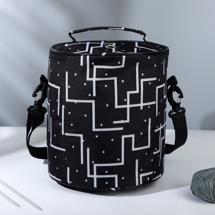 Сумка-футляр &laquo;Геометрия&raquo;, 2 люверса, d = 21 &times; 23 см, цвет разноцветный