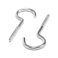 Шуруп-полукольцо ТУНДРА, для дерева, оцинкованный, 4,5х90 мм, 10 шт