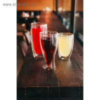 Бокал стеклянный пивной с двойными стенками Magistro &laquo;Дуо&raquo;, 400 мл, 8,5&times;8,5&times;18 см