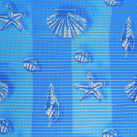 Коврик для ванной комнаты &laquo;Прибой&raquo;, ширина 80 см, рулон 15 м, цвет голубой