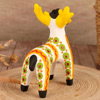 Дымковская игрушка "Олень", микс